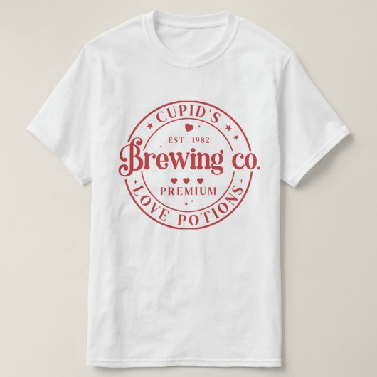 Cupid's Brewing Co. バレンタインデー Tシャツ (デザイン正面)