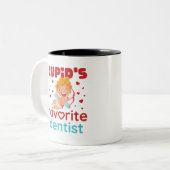 Cupid's Favorite Dentist Valentine's Day ツートーンマグカップ (正面左)