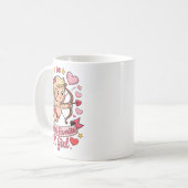 Cupids Favorite Girl Valentine Pink Heart Aestheti コーヒーマグカップ (正面左)