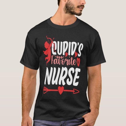 Cupid's Favorite Nurse Valentine Day Nursing Medic Tシャツ (正面)