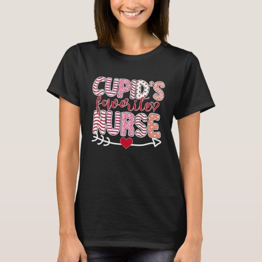 Cupid's Favorite Nurse Valentine Day Nursing Medic Tシャツ (正面)