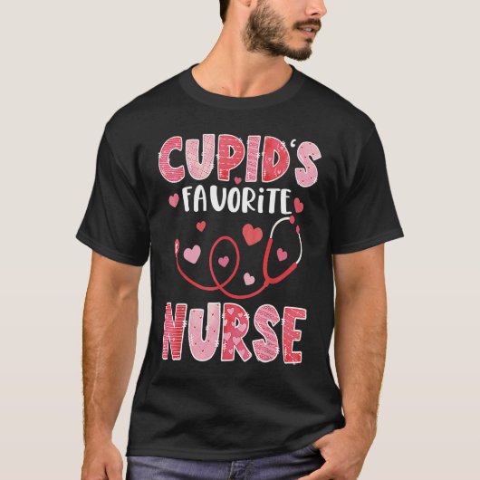 Cupid's Favorite Nurse Valentine's Day Tシャツ (正面)