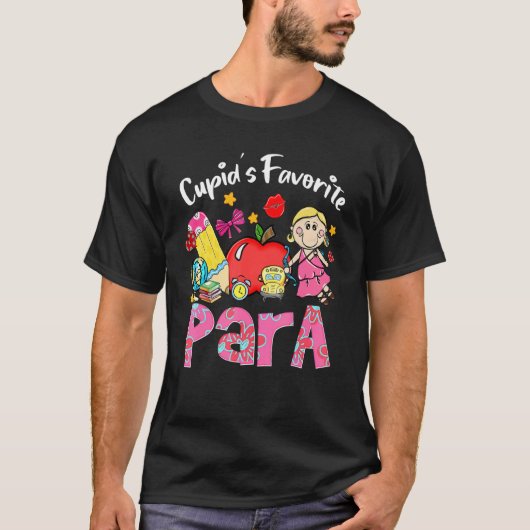 Cupid's Favorite Para Apple Cute Cupid Valentine's Tシャツ (正面)