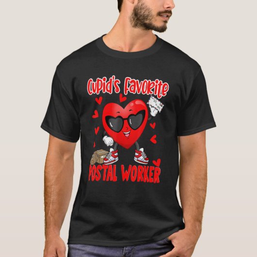 Cupid's Favorite Postal Worker Dabbing Heart Posta Tシャツ (正面)