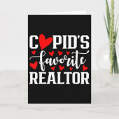 Cupid's Favorite Realtor Cute Heart Valentine's Da カード (正面)