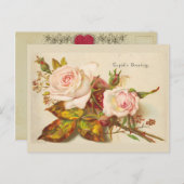 Cupid's Greetingヴィンテージバレンタイン葉書 シーズンポストカード (正面/裏面)