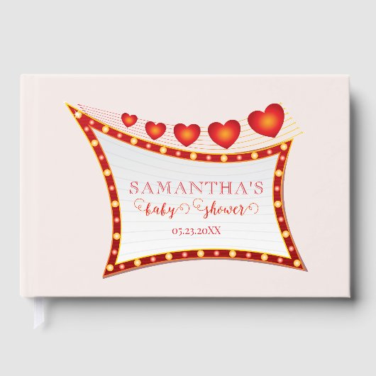 Cupid's Little Secret Valentine Baby Shower ゲストブック (正面)