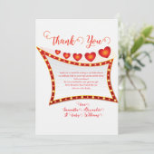 Cupid's Little Secret Valentine Baby Shower サンキューカード (スタンド正面)