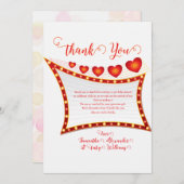 Cupid's Little Secret Valentine Baby Shower サンキューカード (正面/裏面)