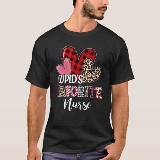 Cupidu2019s Favorite Nurse Cute Hearts Valentines  Tシャツ (正面)