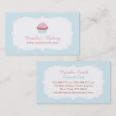 Cupkake Patisserie Bakerエレガント名刺 名刺 (正面/裏面)