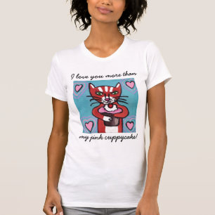 CuppycakeのピンクのTシャツ Tシャツ