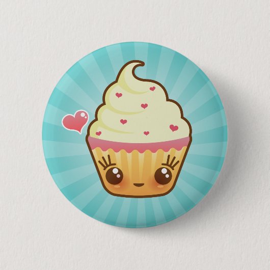 CuppyCakesのハートPin 缶バッジ (正面)