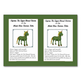 Cuprum銅角状のユニコーンのトレーディングカード テーブルナンバー