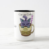 Cups Cat on Coffee ツートーンマグカップ (中央)