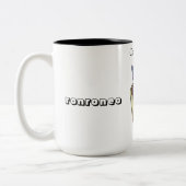 Cups Cat on Coffee ツートーンマグカップ (左)