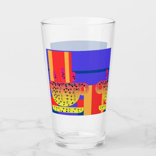 CUPS + Primary Colors Glass Cup タンブラーグラス (正面)