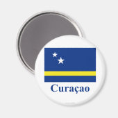 Curacaoフラグ（名前あり）オランダ マグネット (正面/裏面)