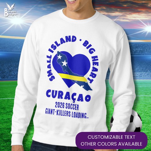CURAÇAO Big Heart Fun カスタム 2026 サッカー スウェットシャツ