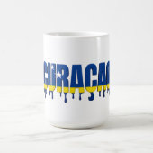 Curaçao  Drip | Caribbean Flag Design | Fan  コーヒーマグカップ (中央)