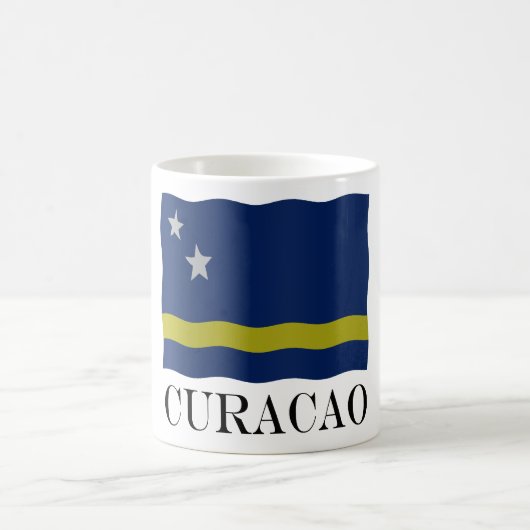 Curacao flag コーヒーマグカップ (中央)