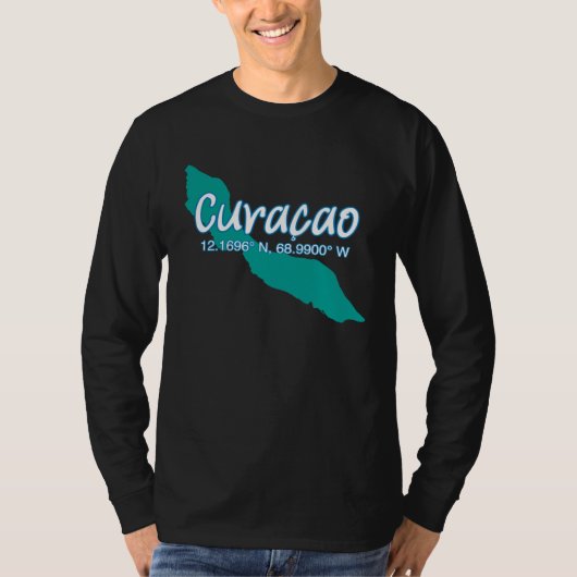 Curacao Island Coordinates Tourist Vacation Tシャツ (正面)