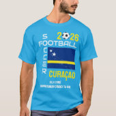CURAÇAO KORSOU CURACAO Football Soccer 2026 Tシャツ (正面)