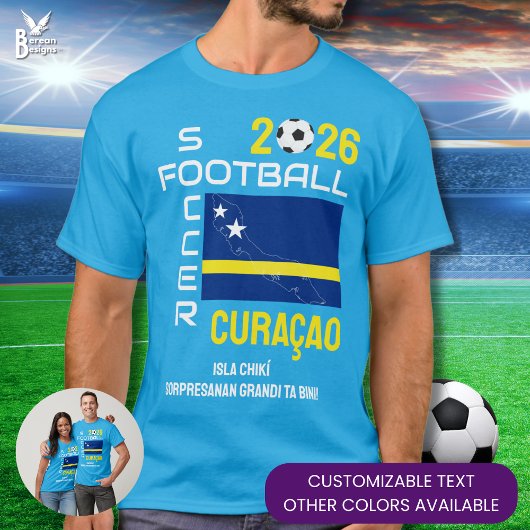 CURAÇAO KORSOU CURACAO Football Soccer 2026 Tシャツ