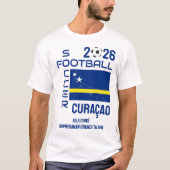 CURACAO KORSOU CURAÇAO Football Soccer 2026 Tシャツ (正面)