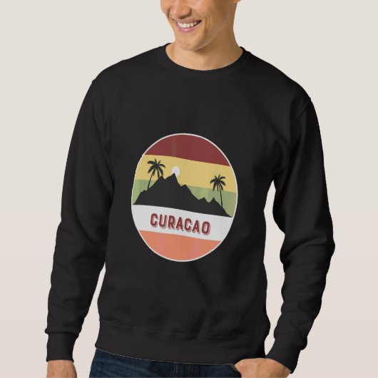 Curacao Mountain And Palms スウェットシャツ (正面)
