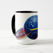 Curaçao Soccer Ball | Stadium Ready | Fan Gear マグカップ (正面左)