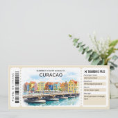 Curacao Trip Boarding Pass Ticket 招待状 (スタンド正面)