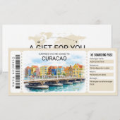 Curacao Trip Boarding Pass Ticket 招待状 (正面/裏面)