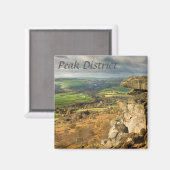 Curbar Edgeビュー、Peak District記念写真 マグネット (正面/裏面)
