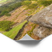 Curbar Edge in Derbyshire, the Peak District photo ポスター (角)