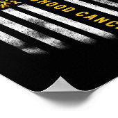 Cure小児癌金ゴールドリボンUSAフラグのサポート ポスター (角)