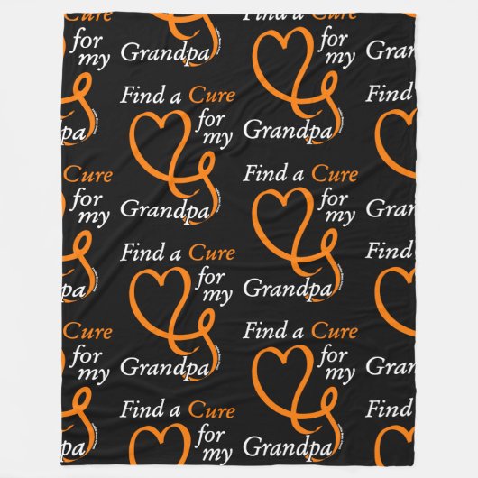 Cure/ハート/Grandpa...RSD/CRPSの検索 フリースブランケット (正面)