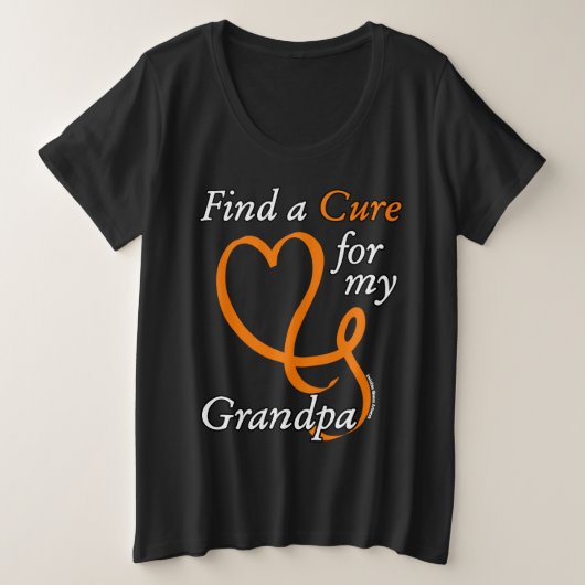 Cure/ハート/Grandpa...RSD/CRPSの検索 プラスサイズTシャツ (デザイン正面)