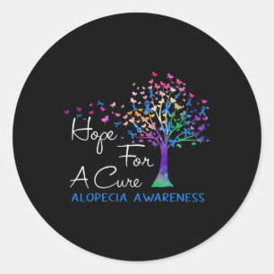 Cure Alopeciaの認識度ツリーのリボン ラウンドシール