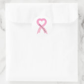Cure Breast Cancer Ribbonのシールを見つける ラウンドシール (バッグ)