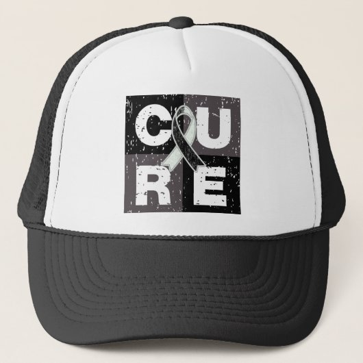 CURE Carcinoid Cancer Distressed Cube キャップ (正面)