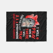 Cure Cat祈ハート病認識度 フリースブランケット (正面(横))