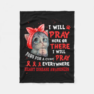 Cure Cat祈ハート病認識度 フリースブランケット