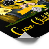 Cure Childhood Cancer Awareness Gold Ribbon Gnome  ポスター (角)