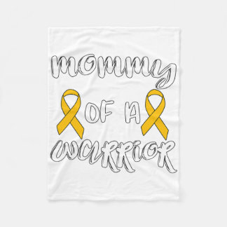 Cure Childhood Cancer Awareness Mum Of A Warrior  フリースブランケット