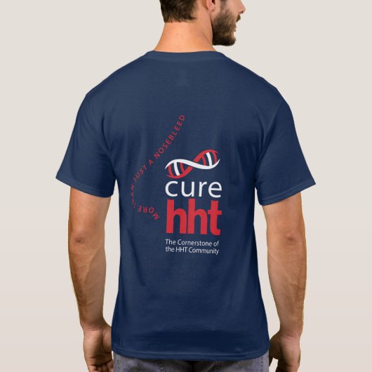 Cure HHT FIND.TREAT.CURE Tシャツ（メンズ） Tシャツ (裏面)