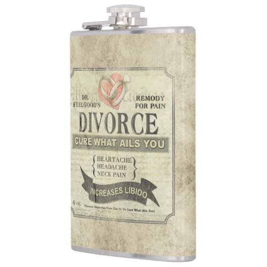Cure What Ails You - Divorce Humor Flask フラスク (左)