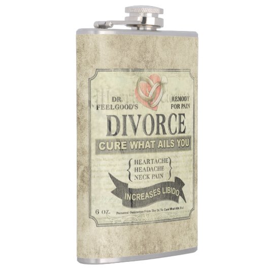 Cure What Ails You - Divorce Humor Flask フラスク (右)