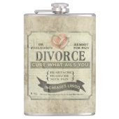 Cure What Ails You - Divorce Humor Flask フラスク (正面)