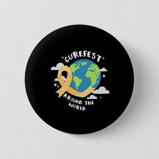 CureFest Around the World Child Cancer Support 缶バッジ (正面)